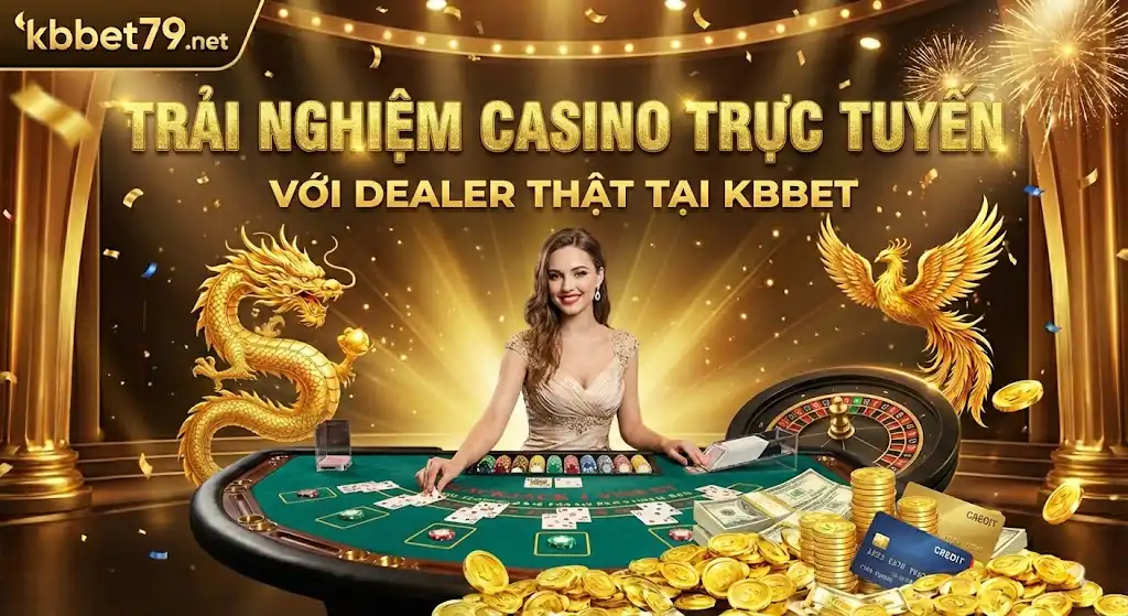 Trải Nghiệm Casino Trực Tuyến Với Dealer Thật Tại KBBET